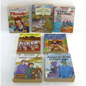 7 Vintage ILLUSTRATED CLASSICS & Christian library Mini Paperback books